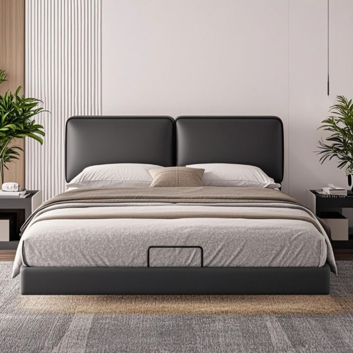 Good Quality Leather Super King Bed